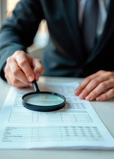 Специалист изучает документы — девелопмент